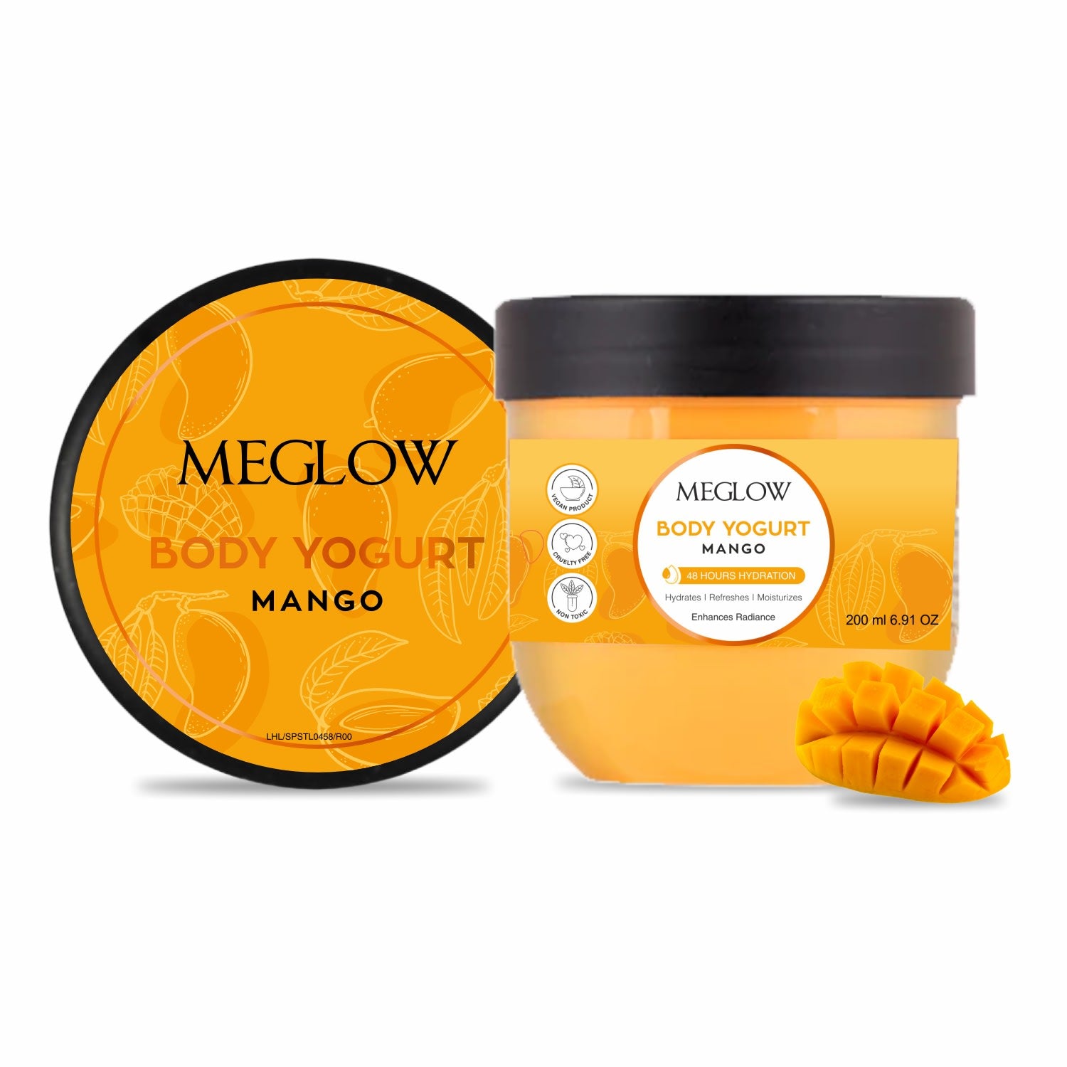 Meglow Mango Body Yogurt for Instant Hydration - 200ml