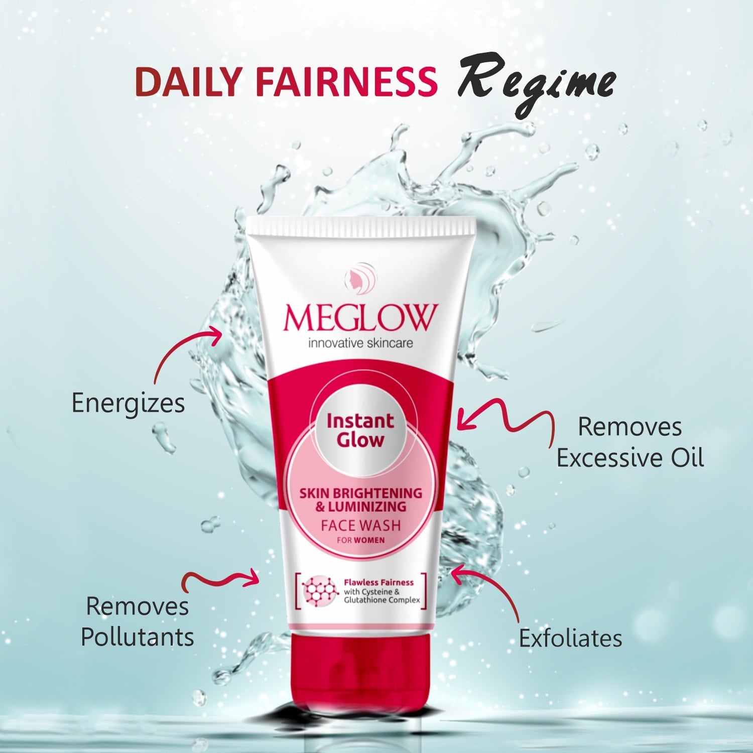 Meglow Women Instant Glow Face Wash