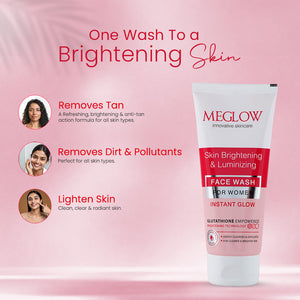 Meglow Women Instant Glow Face Wash 