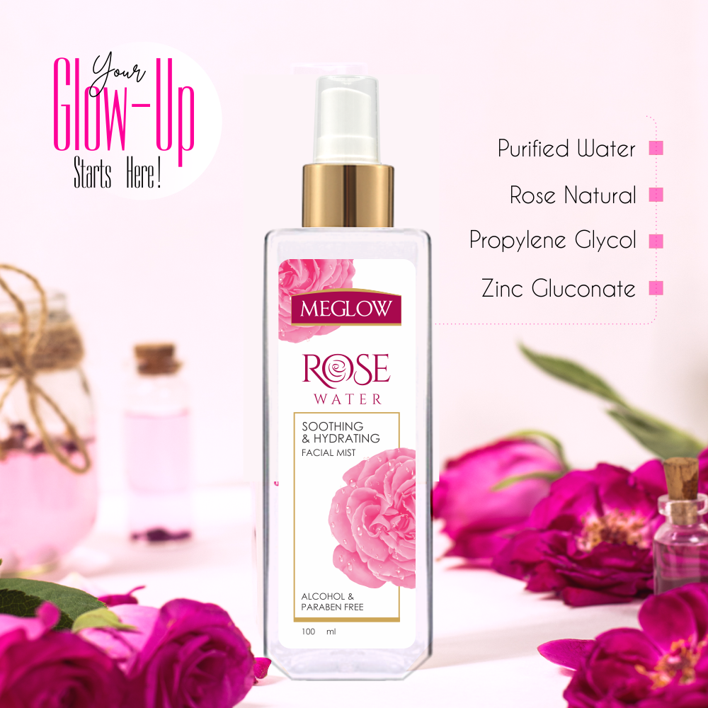 Meglow Rose Water Toner for Face