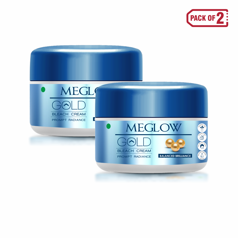 Meglow Gold Bleach Cream 50g - Pack of 2