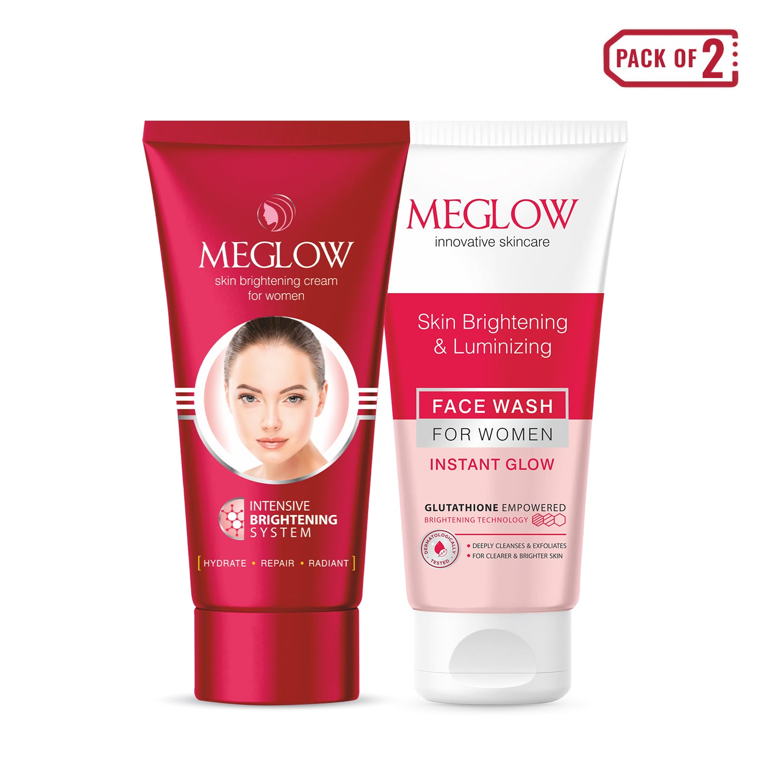 Meglow_combo_Face_cream_Facewash_Women