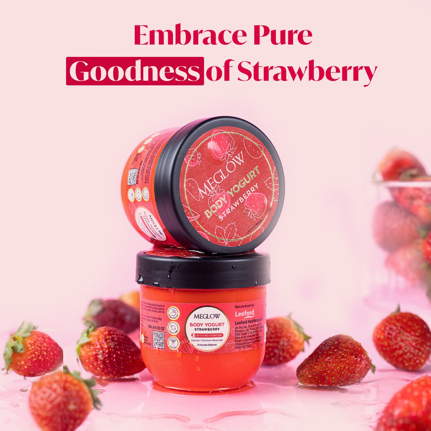 Meglow Strawberry Body Yogurt