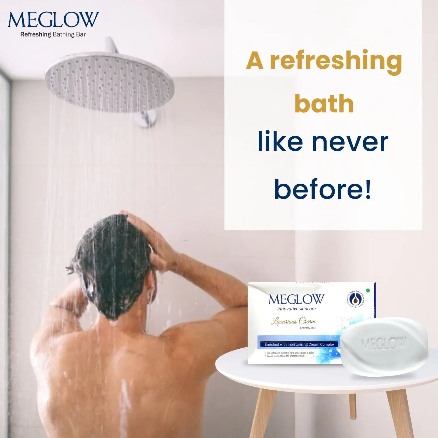 Luxurious Cream
Bathing Bar - meglow